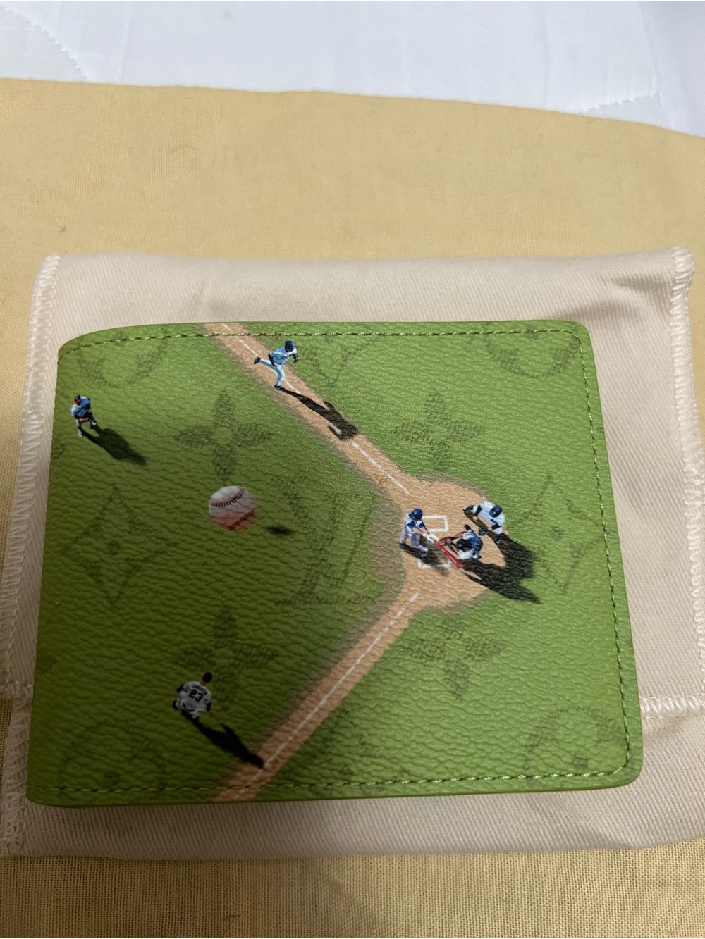 Louis Vuitton Green Baseball Diamond Card Wallet